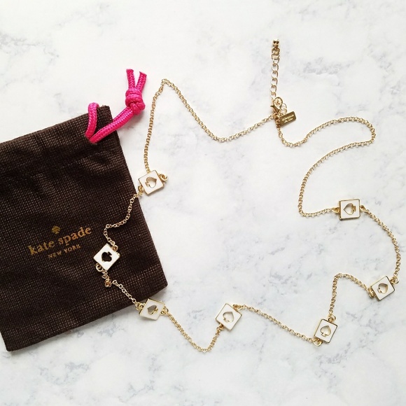 kate spade Jewelry - Kate Spade Hole Punch Necklace White Gold